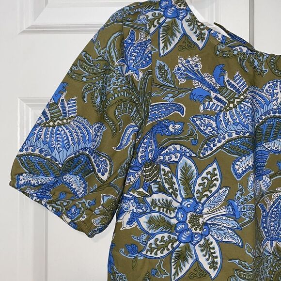 Talbots TIE BACK TOP - LIVELY FLORAL size medium - Picture 2 of 11